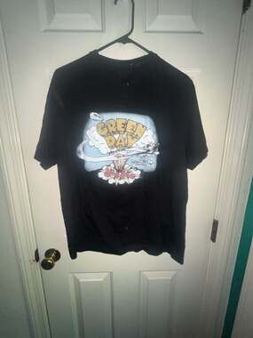 Green Day Dookie Album Art Graphic Men's Black T-Shirt
